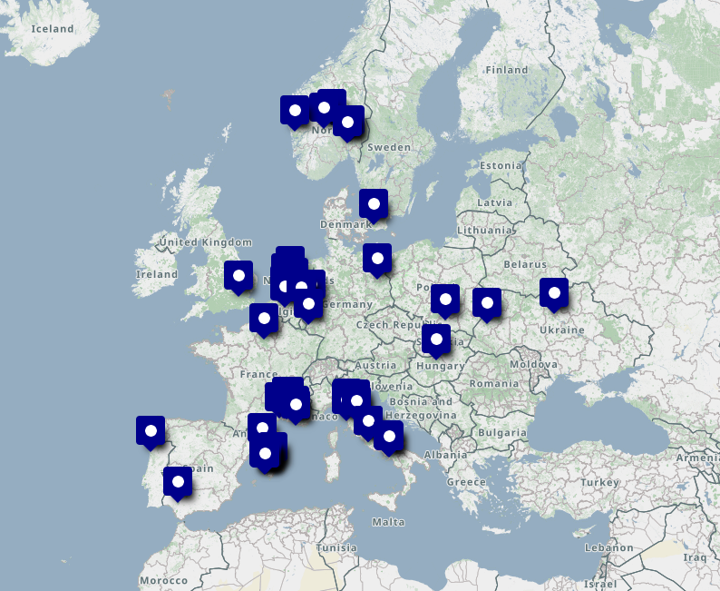 Reiskaart Europa
