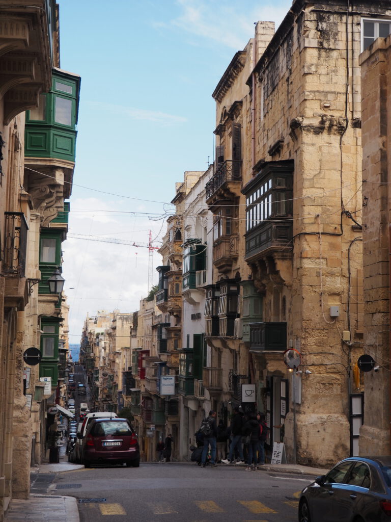 Straatbeeld van Valletta